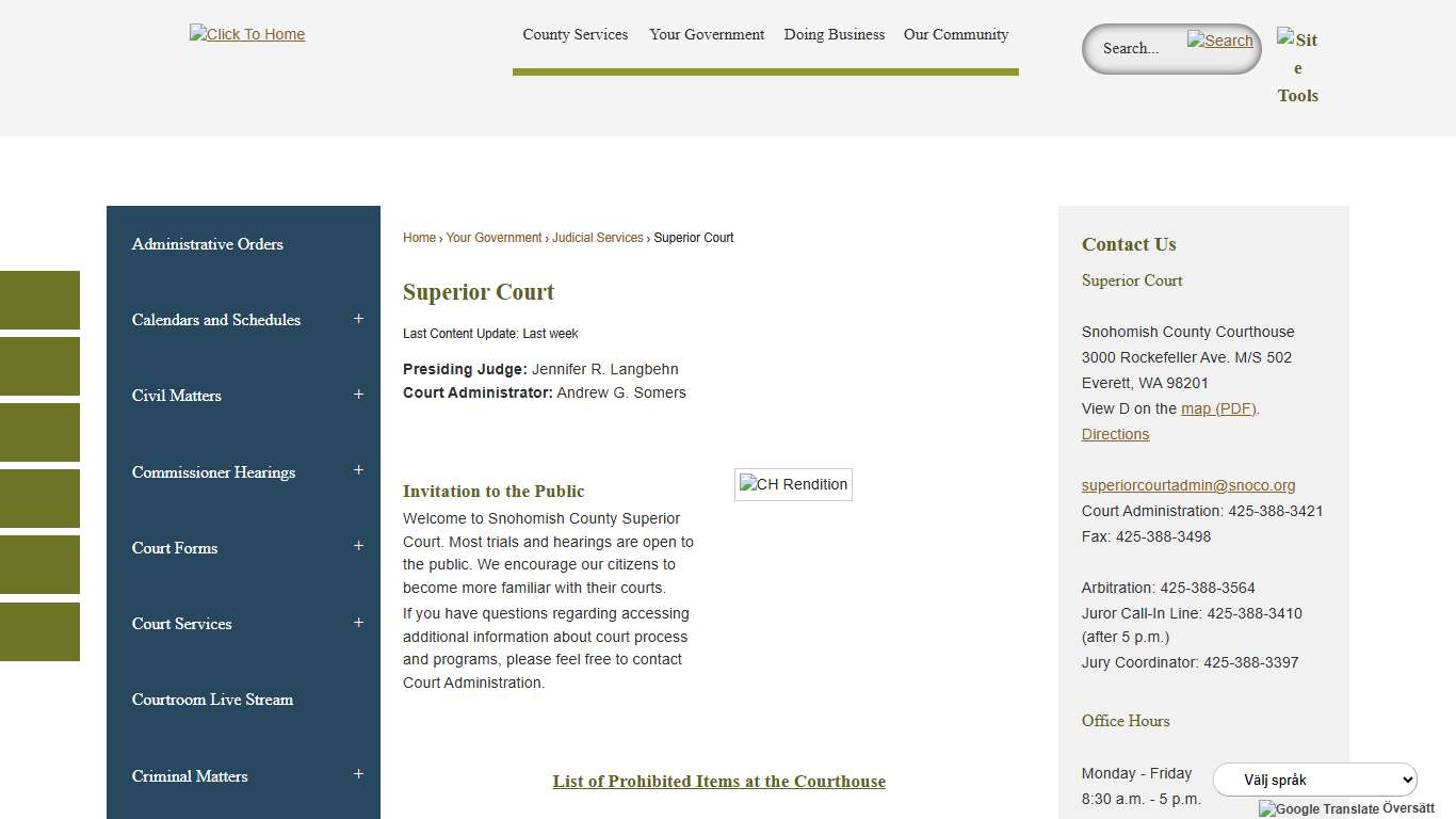 Superior Court Snohomish County, WA - Official Website